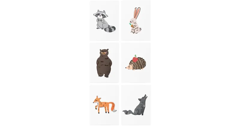 TATTonMe AR Set Forest Animals Tattoo for Kids 3 Years+ 6 Pieces