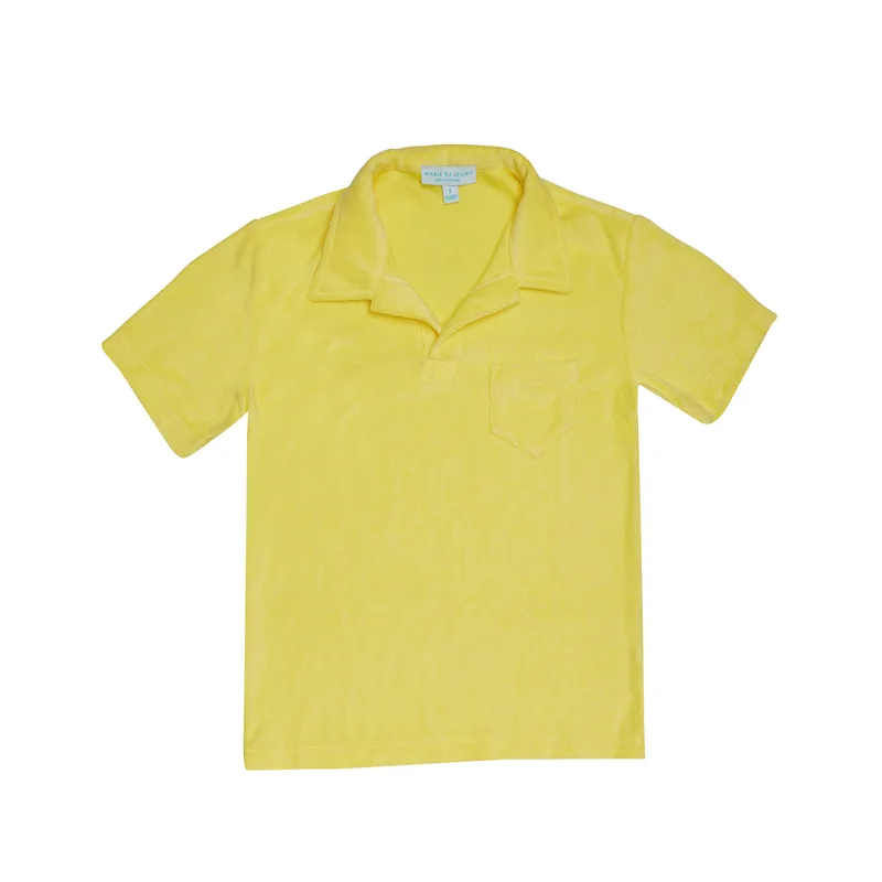 BOY'S TERRY POLO T-SHIRT YELLOW