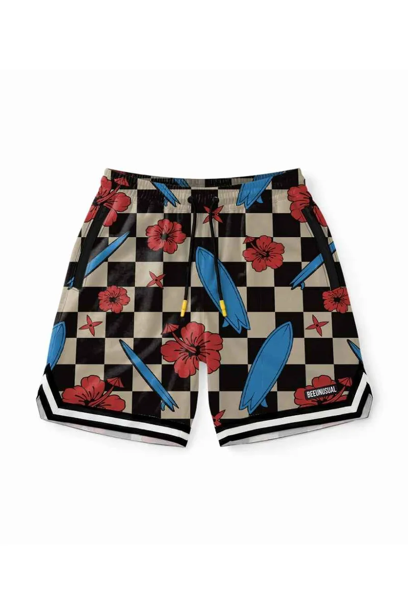 BEE UNUSUAL Μαγιό Checkered Reef Board Shorts - MULTI-BS-263211-MULTI
