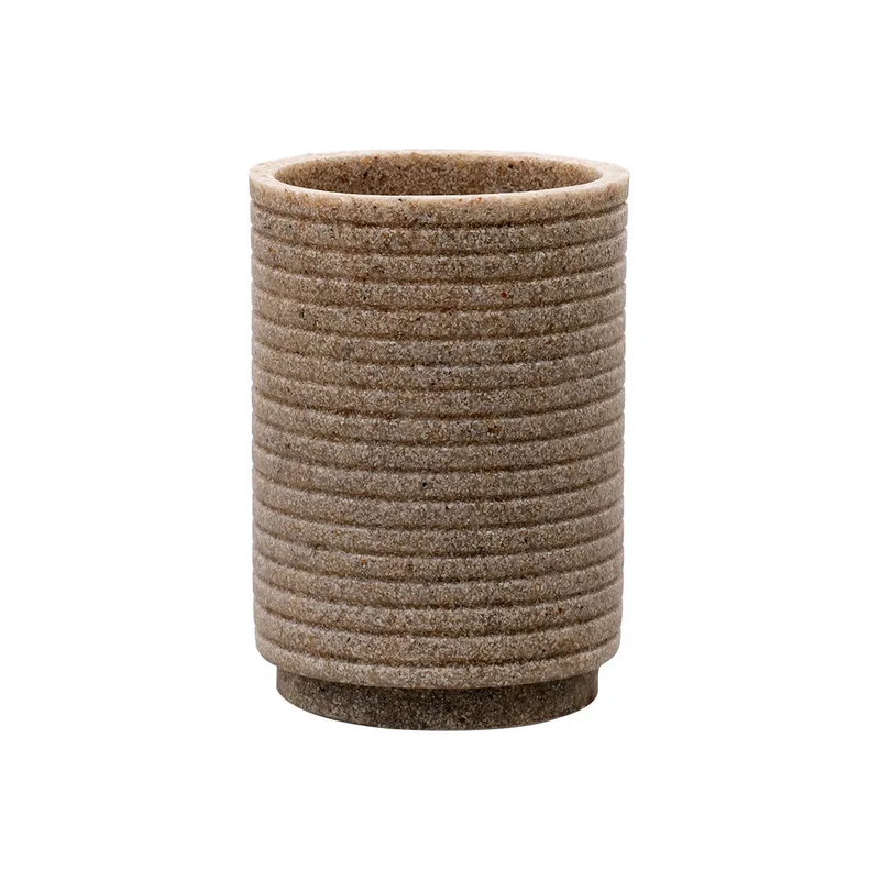 ΠΟΤΗΡΑΚΙ ΜΠΑΝΙΟΥ BEIGE ΡΗΤΙΝΗΣ 10x8cm ΜΠΕΖ 02-1865, ESTIA