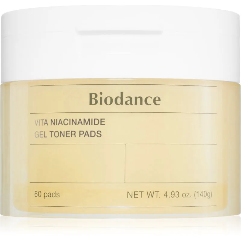 Biodance Vita Niacinamide επιθέματα τόνωσης με αποτέλεσμα λάμψης 60 τμχ