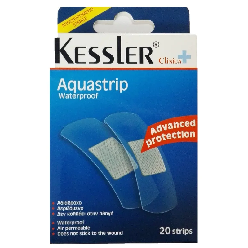 Kessler Aquastrip Waterproof Strips Αποστειρωμένα, Αδιάβροχα Αυτοκόλλητα Επιθέματα 20 Τεμάχια