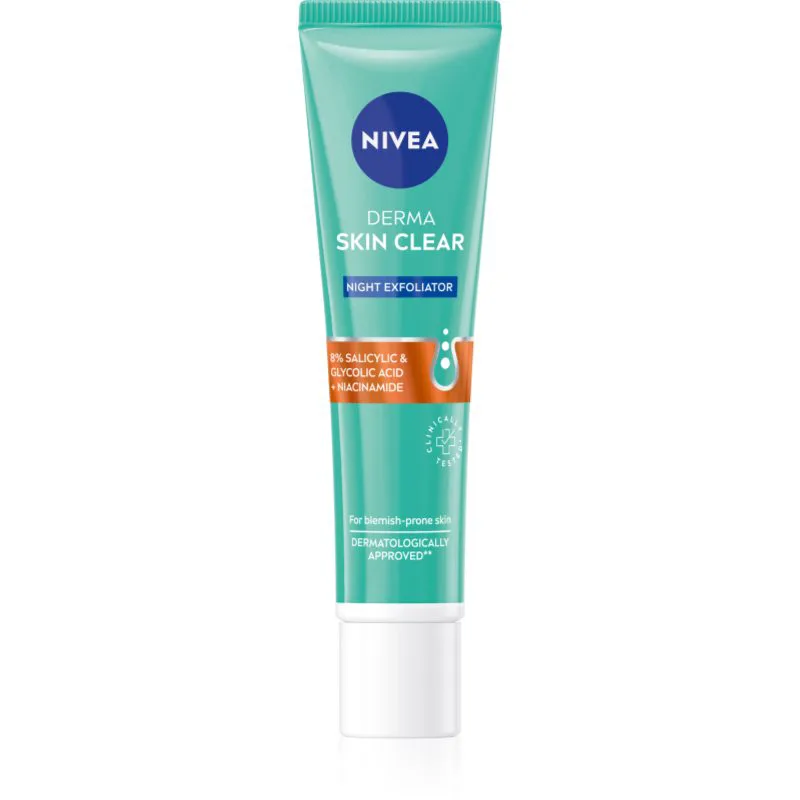 Nivea Derma Skin Clear απαλή απολέπιση νύχτας 40 ml