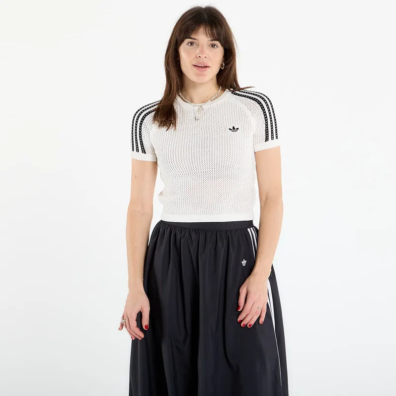 T-shirt adidas Knitted Crochet Cali T-Shirt Off White S