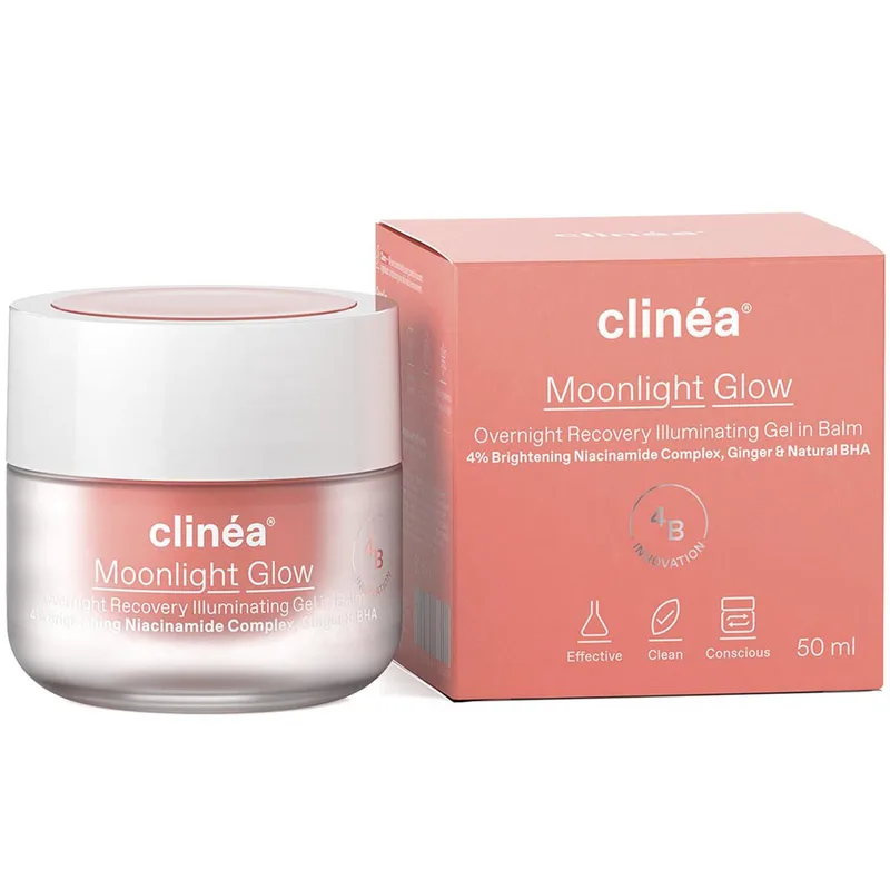 Clinéa Moonlight Glow Overnight Recovery Illuminating Gel in Balm,Βάλσαμο-Gel Νυκτός Προσώπου για Λάμψη & Αναζωογόνηση 50ml