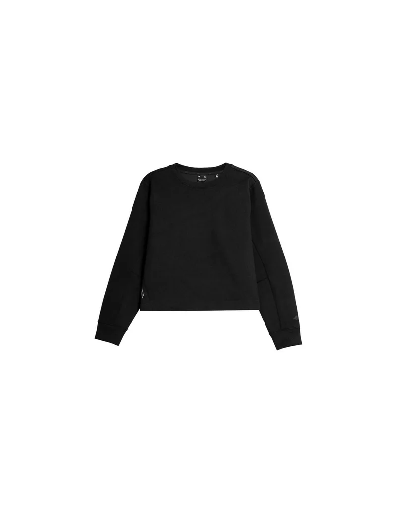 4F Cropped Γυναικείο Φούτερ Μαύρο H4Z21-BLD037-20S