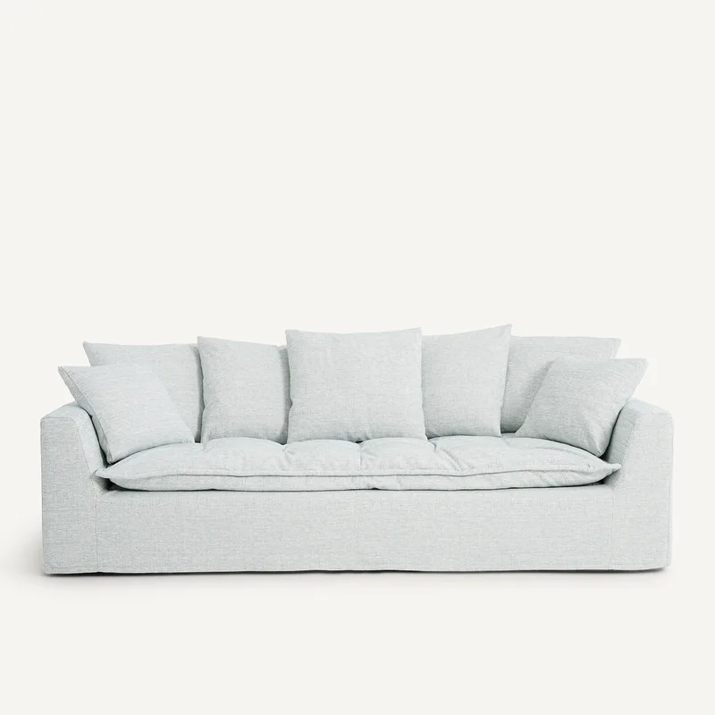 Καναπές από ανάγλυφο ύφασμα Μ111xΠ213xΥ88cm