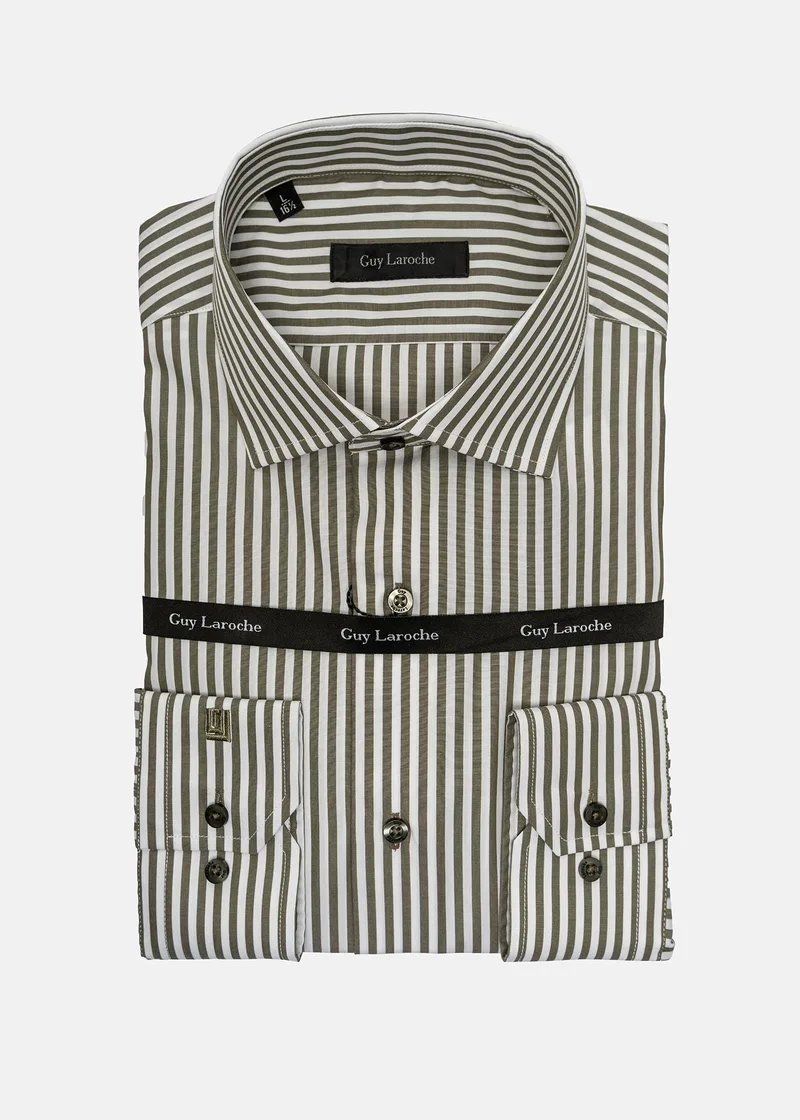 Guy Laroche Πουκάμισο της σειράς Stripe - GLES18237 CL 1 Green