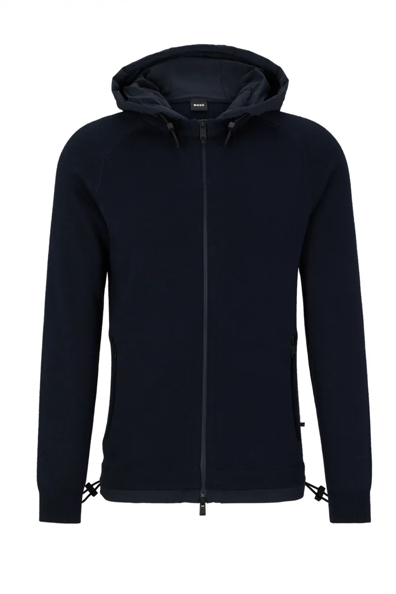 BOSS ΜΠΟΥΦΑΝΟΖΑΚΕΤΑ HOODIE P-OSTICO ΜΠΛΕ