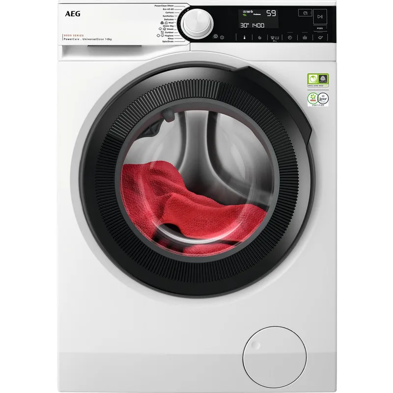 AEG LFR83844VE Πλυντήριο ρούχων 8 kg, 1400 rpm, A, Λευκό LFR83844VE
