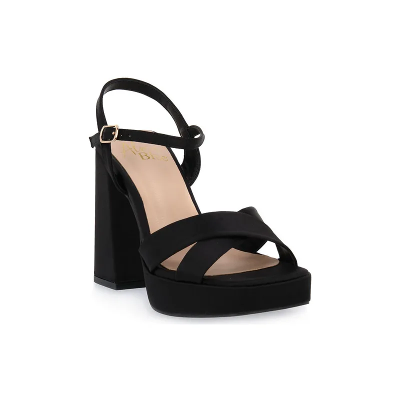 Σανδάλια με τακούνι ALMA EN PENA SATIN BLACK