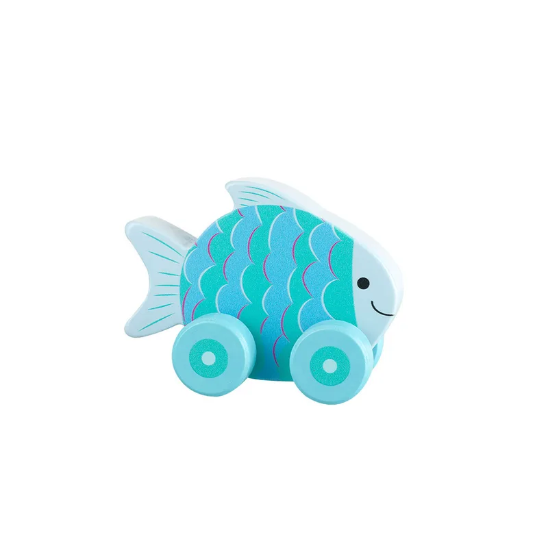 Ξύλινο Παιχνίδι Τρεχαλίτσα Πορτοκαλί Tree Toys Fish 60-07057