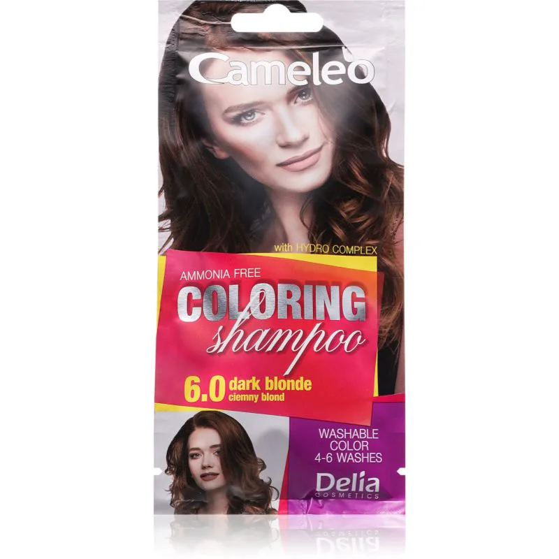 Delia Cosmetics Cameleo Coloring Shampoo σαμπουάν με χρώμα για τα μαλλιά απόχρωση 6.0 Dark Blonde 40 ml