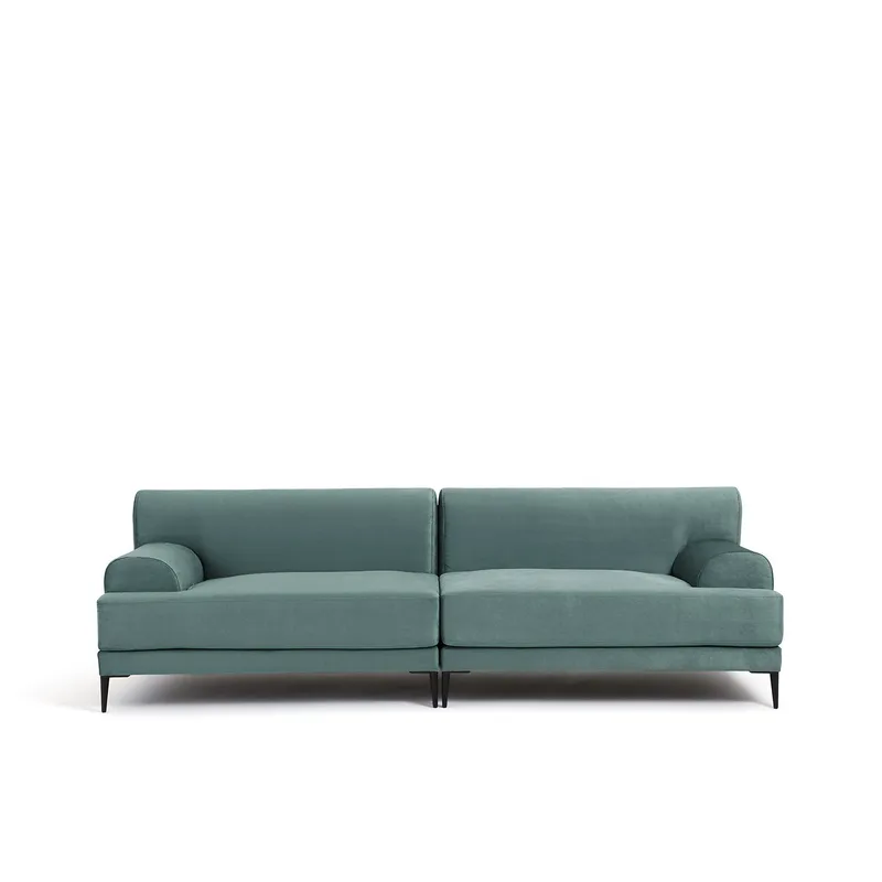 Καναπές με ανάγλυφη ταπετσαρία Μ90xΠ234xΥ72cm