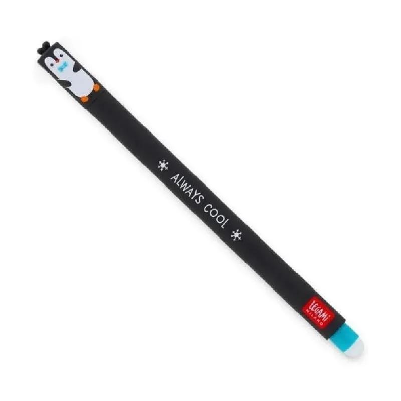 Στυλό Legami eraseble jel pen 0.7mm με Τυρκουάζ Μελάνι Πιγκουίνος