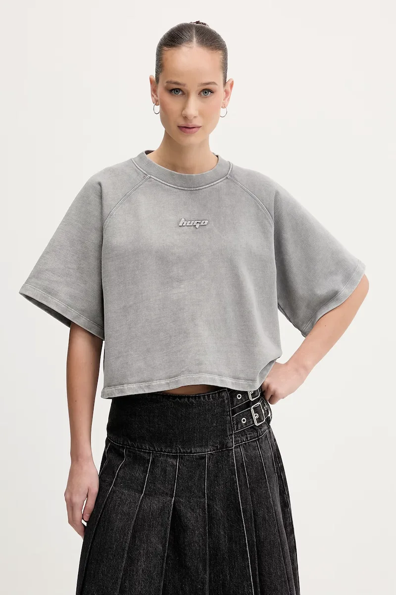 HUGO Blue oversize t-shirt γυναικείο βαμβακερό Dorlina_B_1