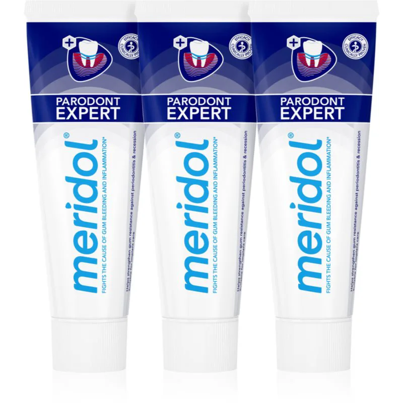 Meridol Parodont Expert οδοντόκρεμα κατά της αιμοραγίας των ούλων και περιοδοντίτιδας 3x75 ml