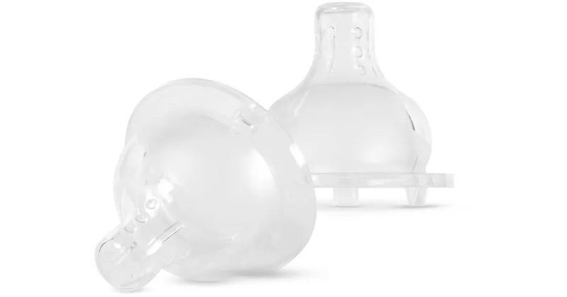 Baboo Liquid Silicone Teat Fast Flow Baby Bottle Teat 6m+ 2pcs