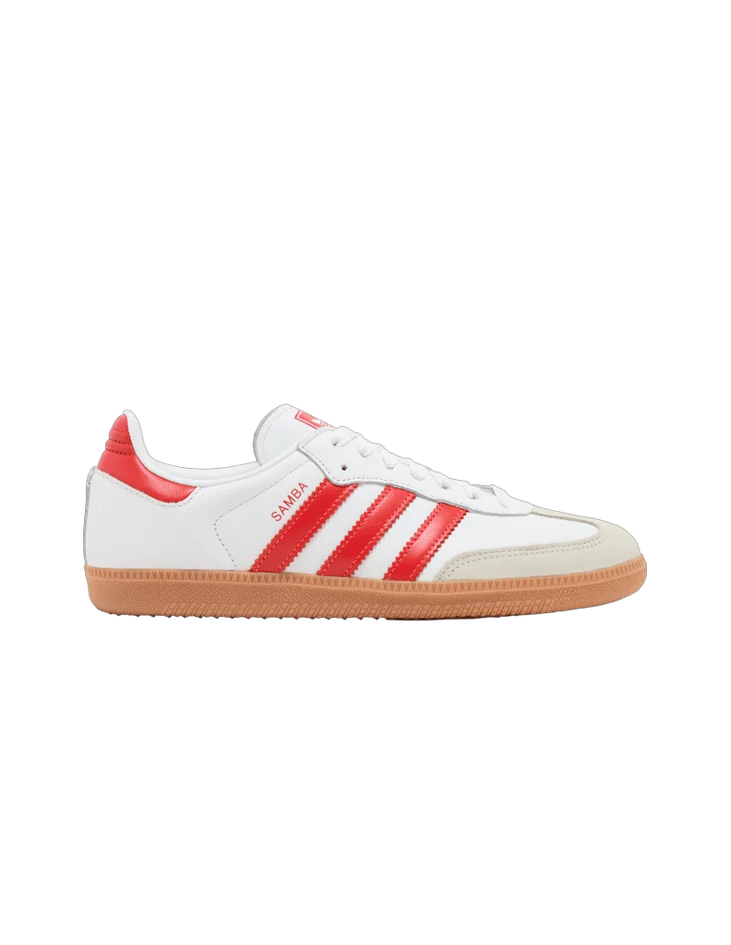 adidas Samba OG White Solar Red Gum Women's IF6513 MBS