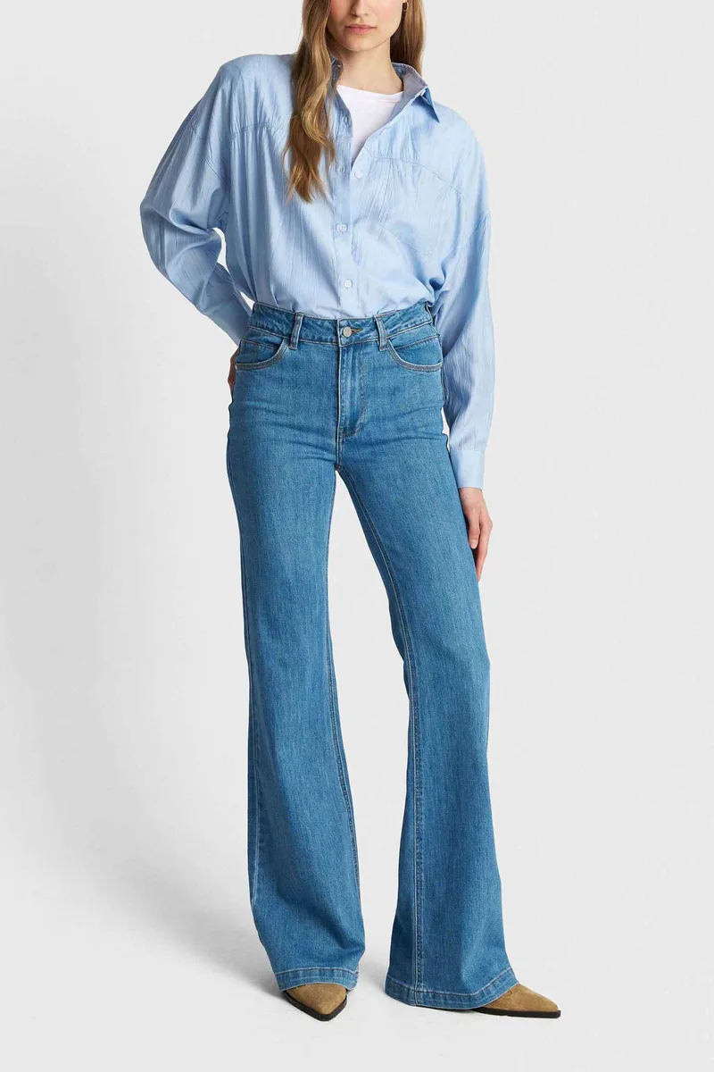 'ALE γυναικείο τζιν παντελόνι καμπάνα - 8923087 Denim Blue