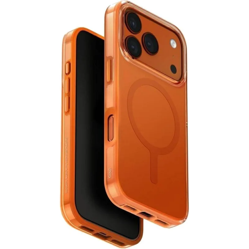 Θήκη iPhone 17 Pro Uniq Clario Ανθεκτική Eco-Friendly με MagSafe - Volt Πορτοκαλί (UNIQ-IP6.3P(2025)-CLARMVORG)