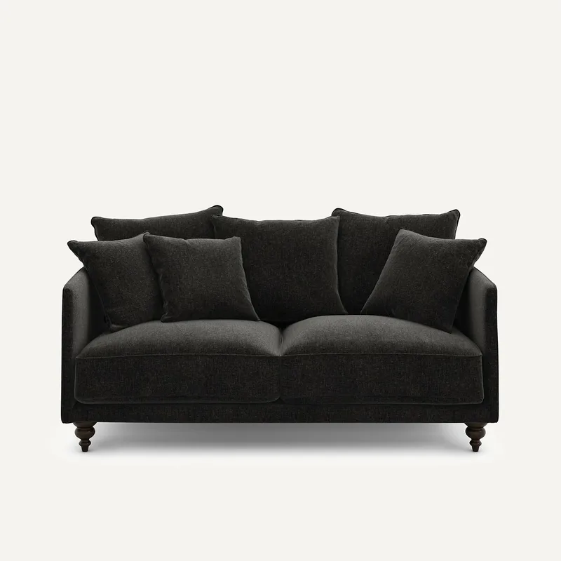 Καναπές compact από βελούδινη chenille Μ105xΠ178xΥ93cm