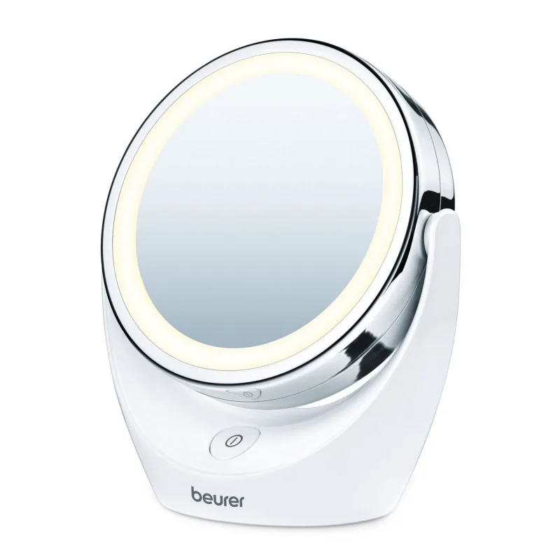 Καθρέφτης καλλυντικών Beurer BS 49, 11 cm, φως LED, επιχρωμιωμένο, Περιστρεφόμενο, λευκό