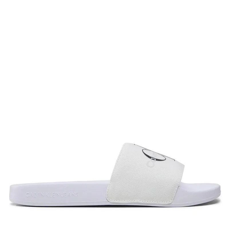 Γυναικείες Παντόφλες Pool Slide Calvin Klein Monogram YW0YW00103 YBR Λευκές