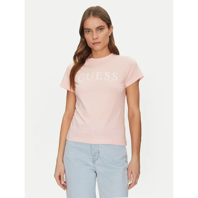 Guess T-Shirt V5GI15 J1314 Ροζ Shirt Fit