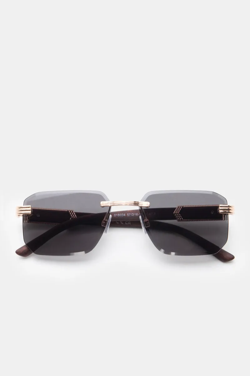 Γυαλιά Ηλιού Rimless Fashion - Μαύρο