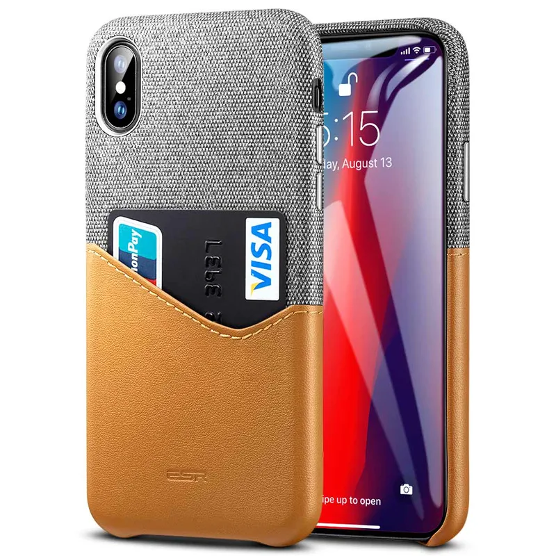 ESR iPhone Xs Max Metro Wallet Case Brown