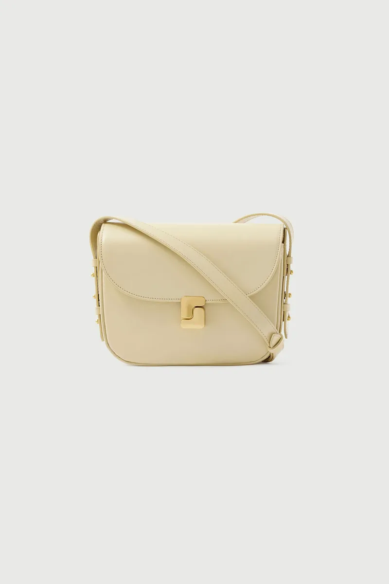 Soeur γυναικεία δερμάτινη τσάντα ώμου/crossbody "Bellissima Mini" - SEM1615BELLIMIN Κίτρινο Ανοιχτό