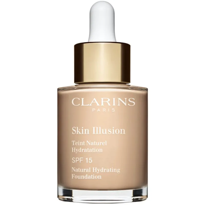 Clarins Skin Illusion Natural Hydrating Foundation λαμπρυντικό ενυδατικό μεικ απ SPF 15 απόχρωση 105N Nude 30 ml