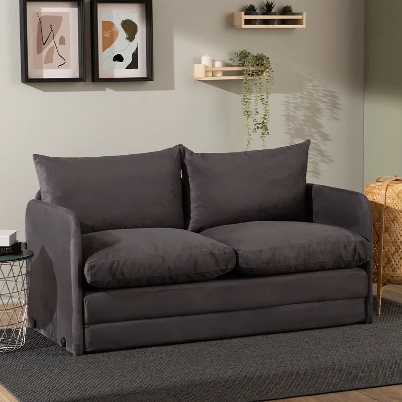 Διθέσιος Καναπές-Κρεβάτι Saga Xl 2-Seater - Grey 859Ftn2887 (140x46x49)