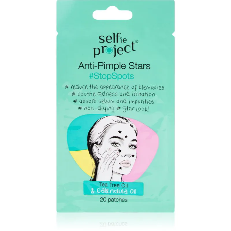 Selfie Project Anti-Pimple Stars έμπλαστρα για προβληματκή επιδερμίδα με λάδι τειόδεντρου 20 τμχ
