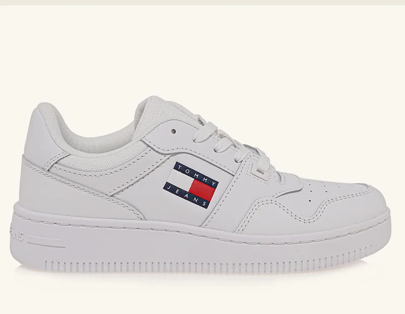 Γυναικεία Δερμάτινα Sneakers Tommy Hilfiger EN0EN02933-YBS Λευκά