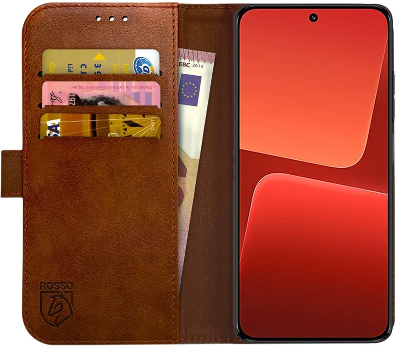Κόκκινο Element PU Θήκη Πορτοφόλι Xiaomi 13 - Brown (8719246381706)