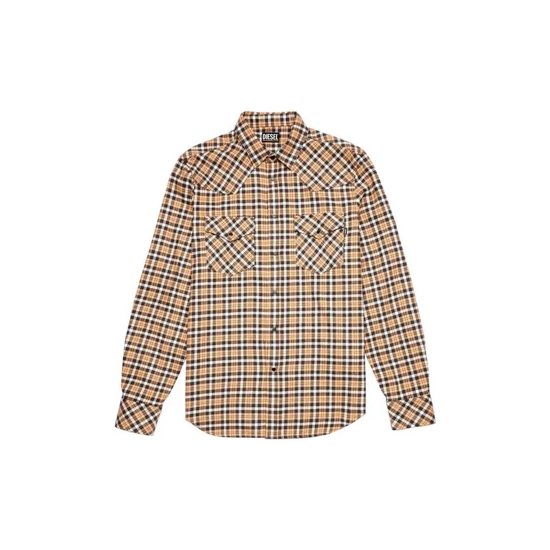 Πουκάμισο με μακριά μανίκια Diesel S-EAST CHECK SHIRT MEN