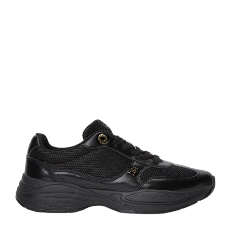 Γυναικεία Δερμάτινα Sneakers Tommy Hilfiger FW0FW09413-BDS Μαύρα