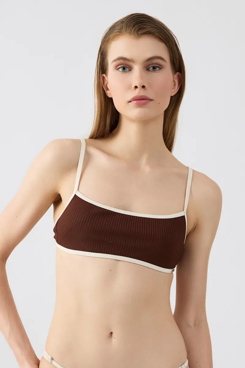Minerva γυναικείο μαγιό bikini top ριπ μπουστάκι δετό "Fulani"-9203B-790
