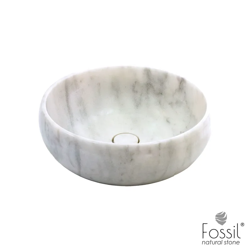Νιπτήρας Μαρμάρινος Fossil Arlo DB42-300 Carrara Nuovo (Φ.42cm)