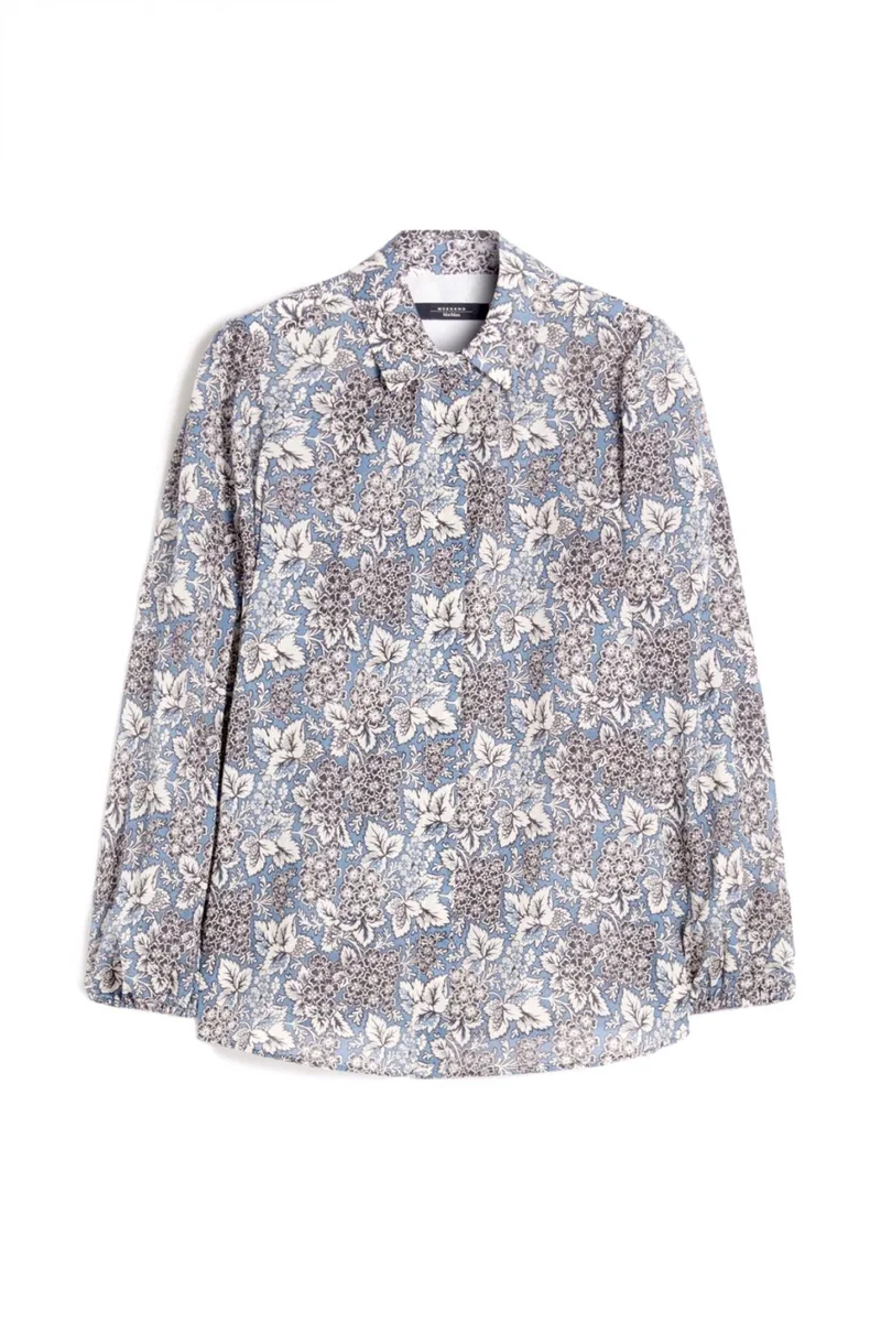 MAX MARA WEEKEND ΠΟΥΚΑΜΙΣΟ WKDPERIODI FLORAL ΚΡΥΦΑ ΚΟΥΜΠΙΑ ΠΙΕΤΑ ΠΙΣΩ ΣΙΕΛ-ΕΚΡΟΥ