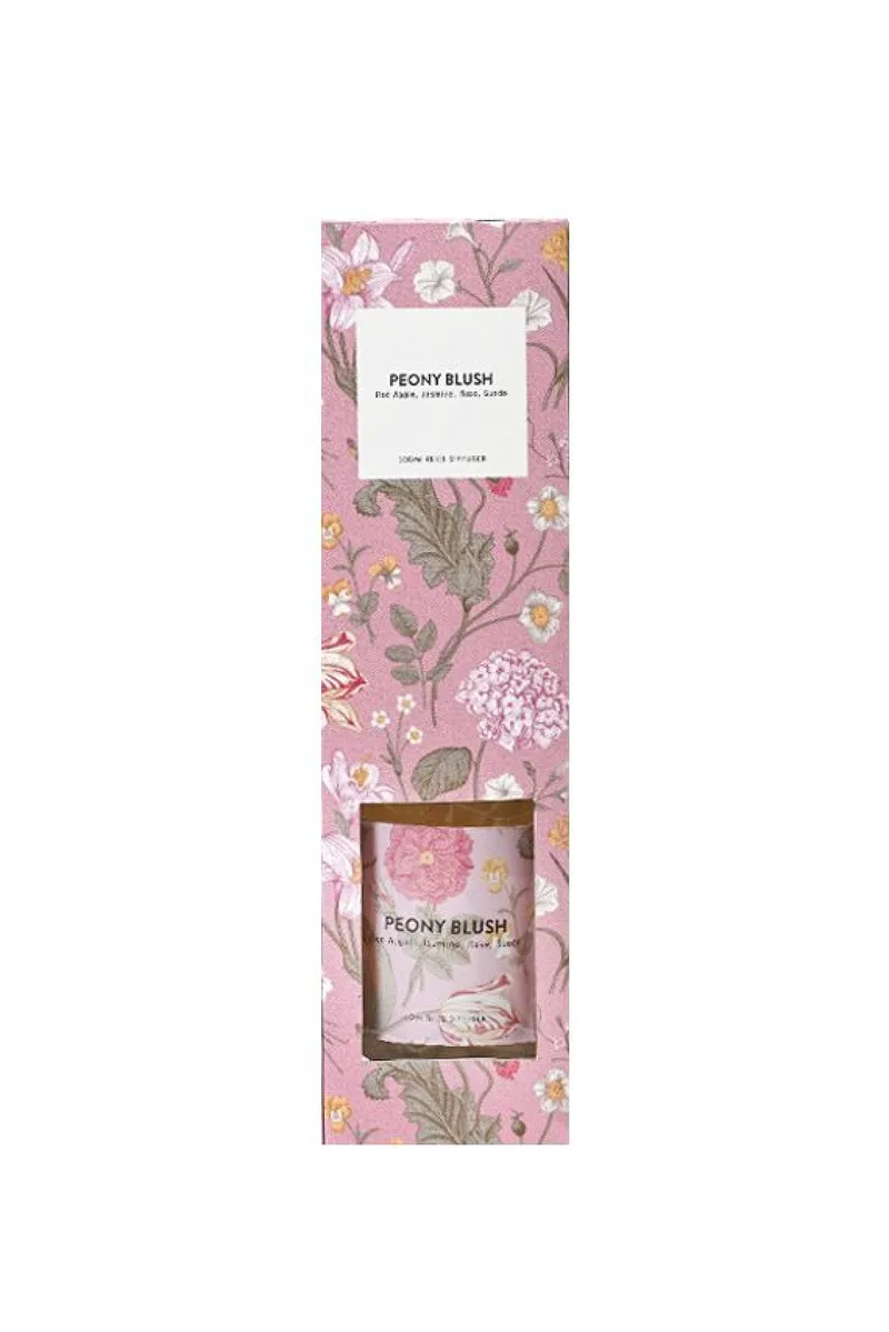 Αρωματικο Χωρου Με Στικ Και Αρωμα Peony Blush 5.5x5.5x20cm Ρόζ Kaeming