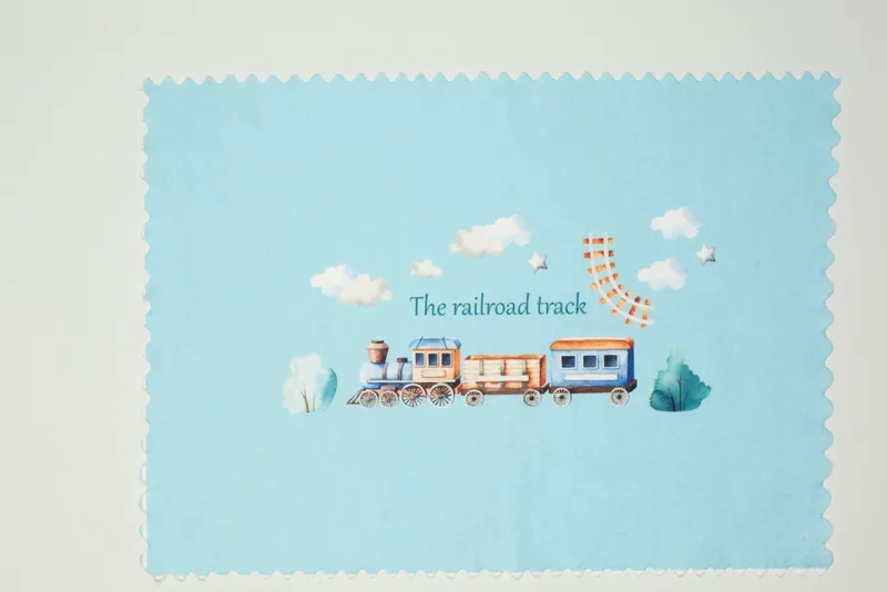 Παιδικό Σουπλά Dimcol Railroad 93 Σιέλ 35x50