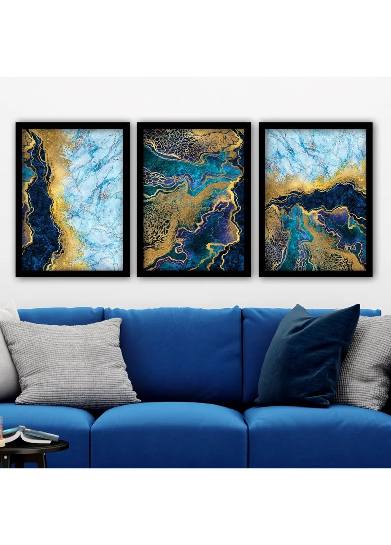 Home Deco - Διακοσμητικός Πίνακας Με Κορνίζα 3 Τεμ. Kalune Design