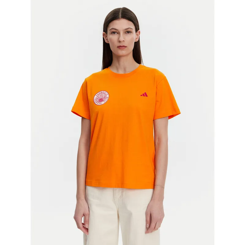 adidas T-Shirt FARM Graphic JD6293 Πορτοκαλί Regular Fit