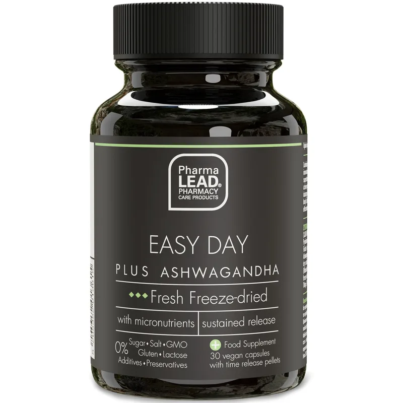 Pharmalead Black Range Easy Day Plus Ashwagandha Συμπλήρωμα Διατροφής για την Ομαλή Ψυχολογική Λειτουργία 30veg.caps