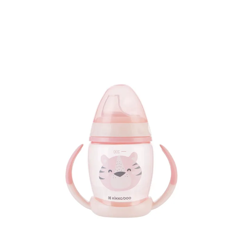 Ποτήρι Εκπαιδευτικό 200ml Kikka Boo Happy Face Ροζ