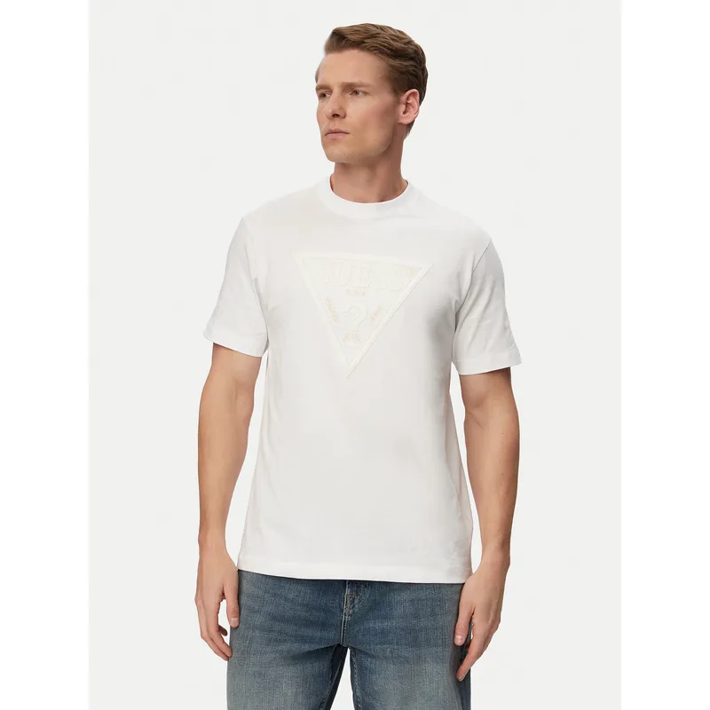 Guess T-Shirt M6GI15 K3008 Λευκό Regular Fit