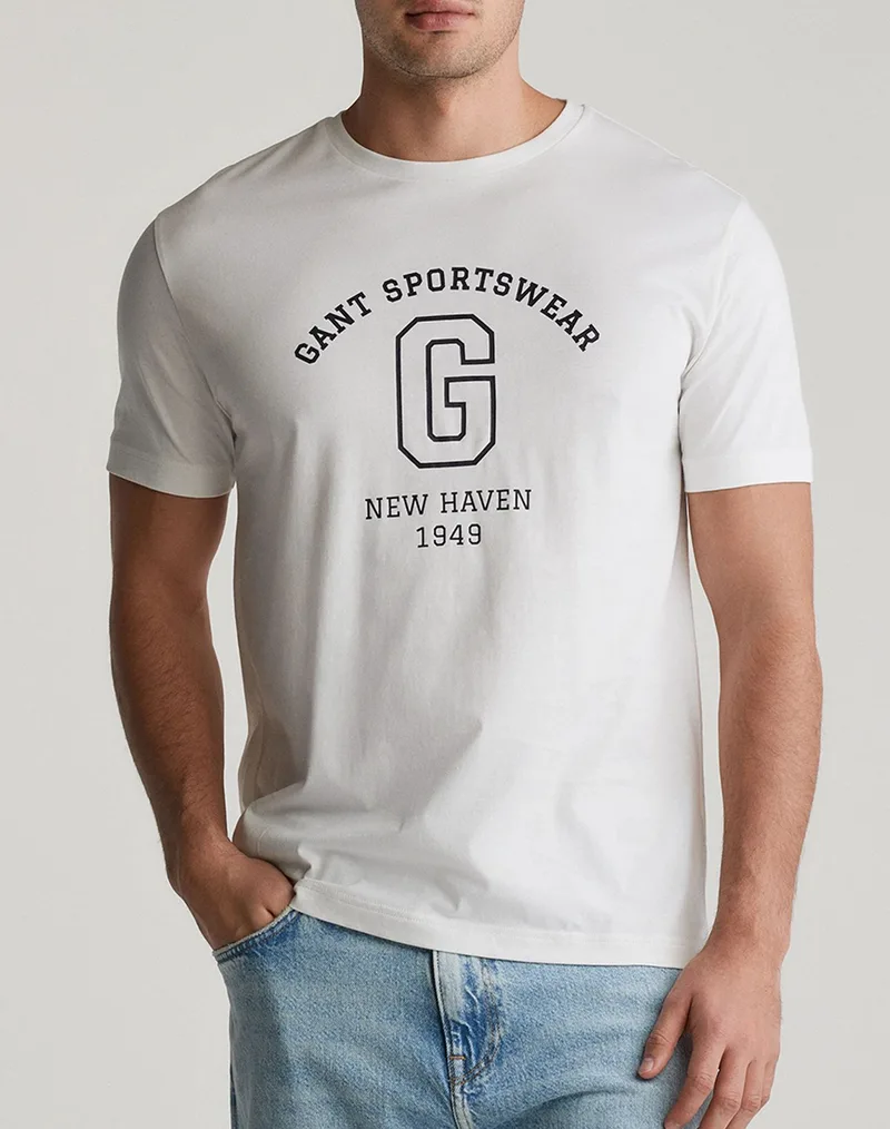 GANT ΜΠΛΟΥΖΑ ΚΜ GRAPHIC SS T-SHIRT 3G2003310-113 OffWhite
